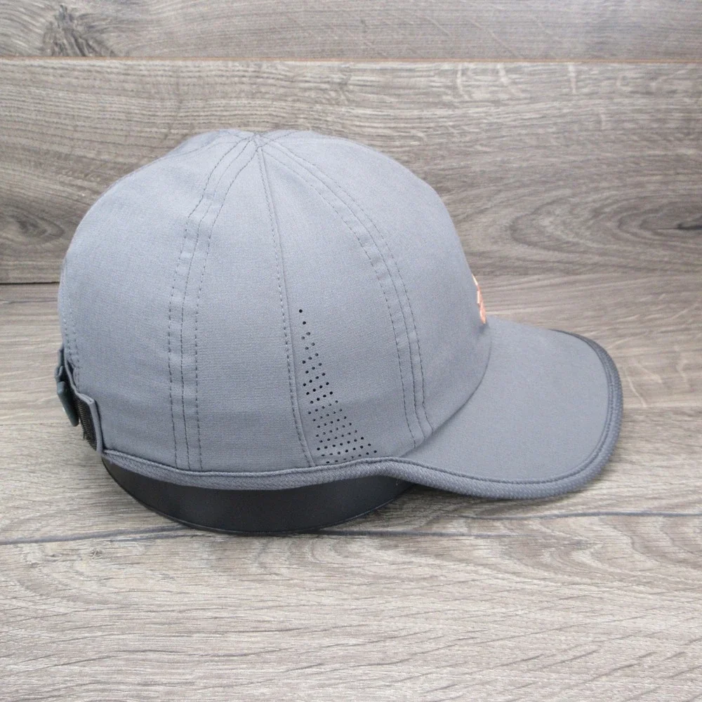 Adidas Hat Cap Womens Strap Back Gray Aeroready Running Athletic Training Gym